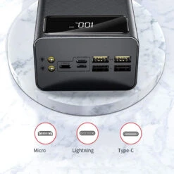 Batterie Externe 40000mAh WLX -Monde Electronique Batterie externe 40000mAh LXFMZ ports