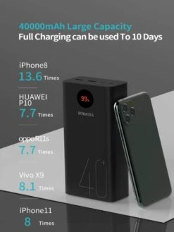 Batterie Externe 40000mAh ROMOSS -Monde Electronique Batterie externe 40000mAh ROMOSS grande capacite
