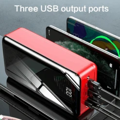 Batterie Externe 50000mAh Black Mirror -Monde Electronique Batterie externe 50000mAh Black Mirror trible port usb