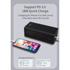 Batterie Externe De 60000 MAh -Monde Electronique Batterie externe 60000 mAh Romoss iphone