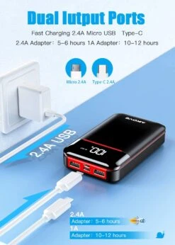 Batterie Externe Aikove 10000mAh -Monde Electronique Batterie externe Aikove 10000mAh double port