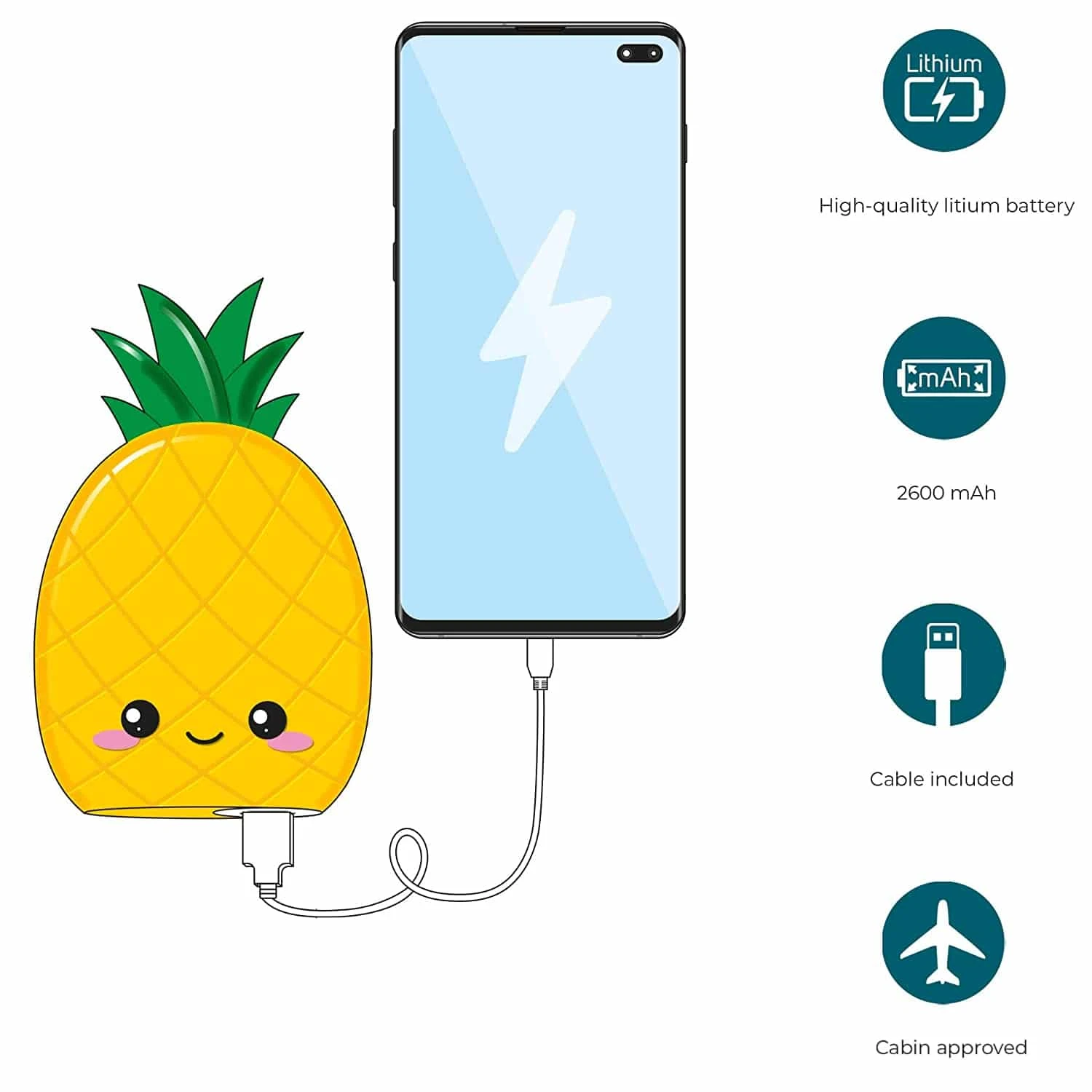 Batterie Externe Originale Ananas 5 Batterie Externe Originale Ananas – Image 3