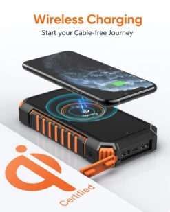 Batterie Portable Chargeur Solaire Rapide -Monde Electronique Batterie externe Chargeur Solaire sans fil