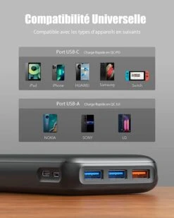 Batterie Externe Charmast 23800 MAh -Monde Electronique Batterie externe Charmast 23800 mAh compatibilite
