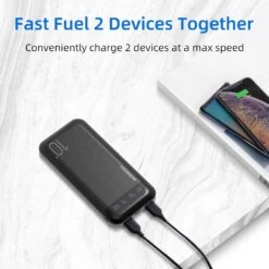 Batterie Externe Compacte Et Portable -Monde Electronique Batterie externe Compacte et Portable 2 appareils en meme temps