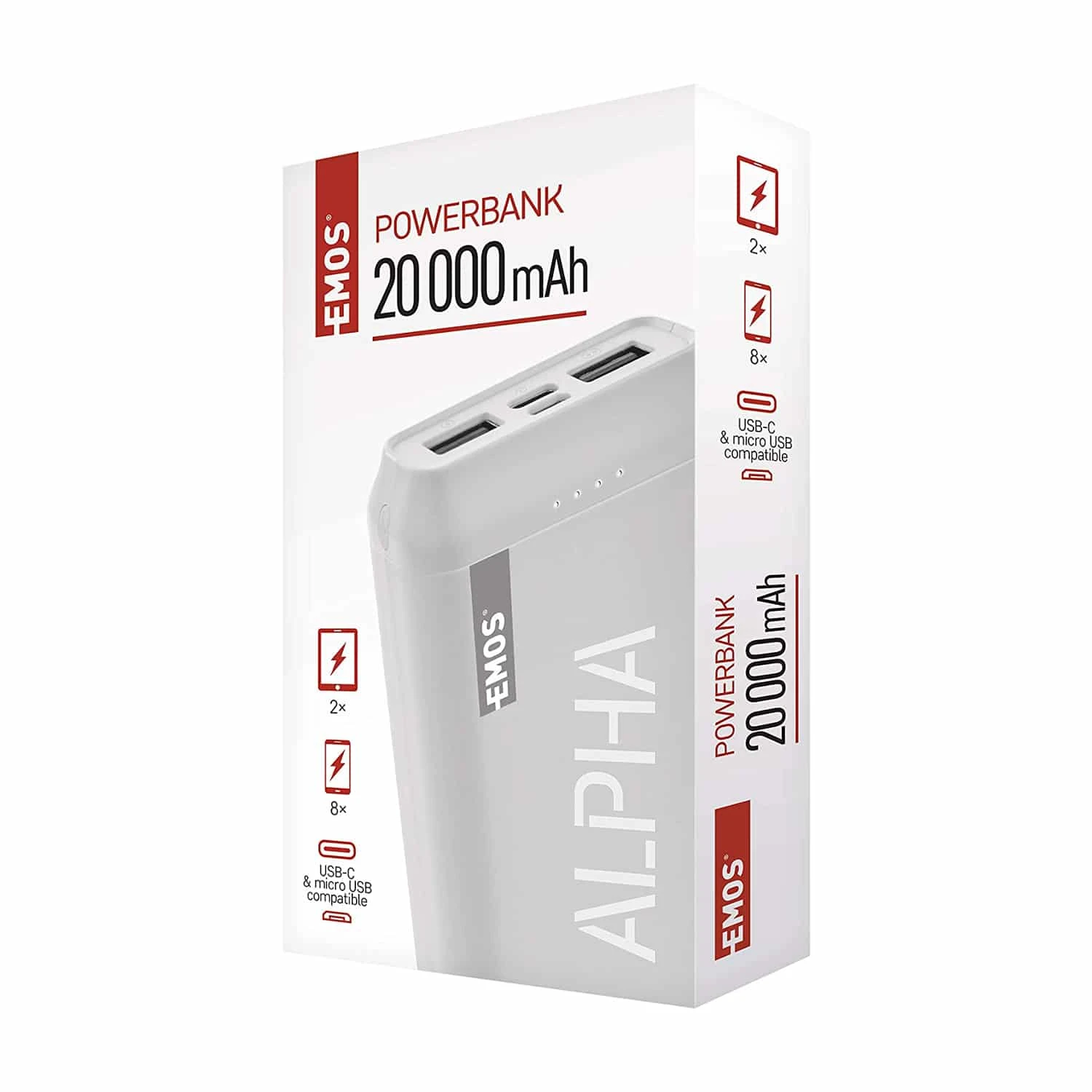 Batterie Externe EMOS 20000mAh 6 Batterie Externe EMOS 20000mAh – Image 4