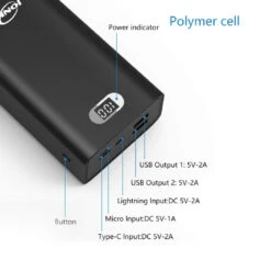 Batterie Externe Jonkuu 30000 MAh -Monde Electronique Batterie externe Jonkuu 30000 mAh ports USB