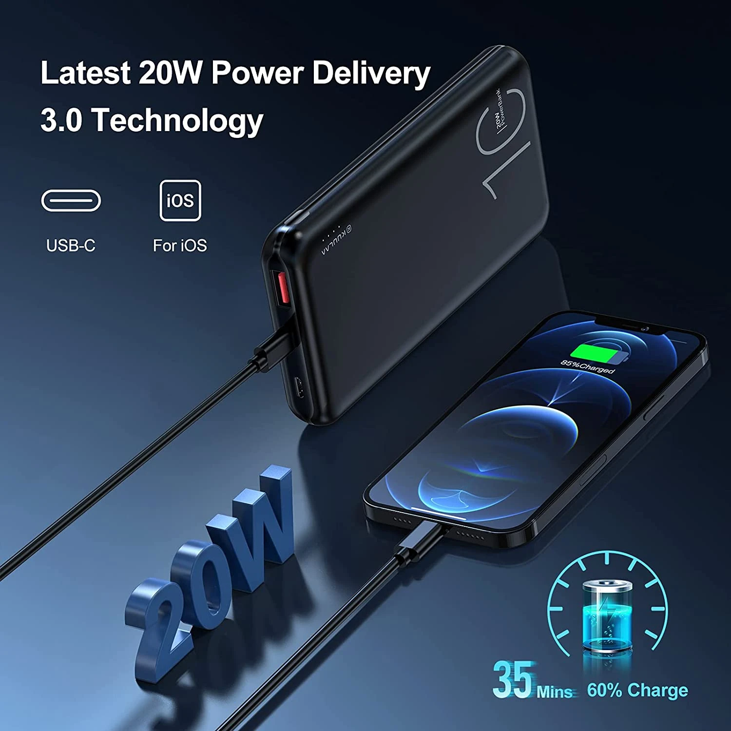 Batterie Externe Kuulaa 10000mAh 6 Batterie Externe Kuulaa 10000mAh – Image 4