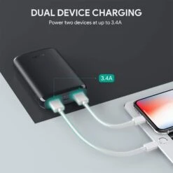 Batterie Externe Avec Port Lightning -Monde Electronique Batterie externe Lightning double charge appareil
