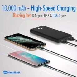 Batterie Externe NinjaBatt 10000 MAh -Monde Electronique Batterie externe NinjaBatt 10000mAh charge rapide