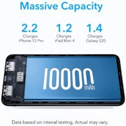 Batterie Externe Qecvec 10000 MAh 12 Batterie Externe Qecvec 10000 MAh -Monde Electronique Batterie externe Qecvec 10000mAh capacite massive