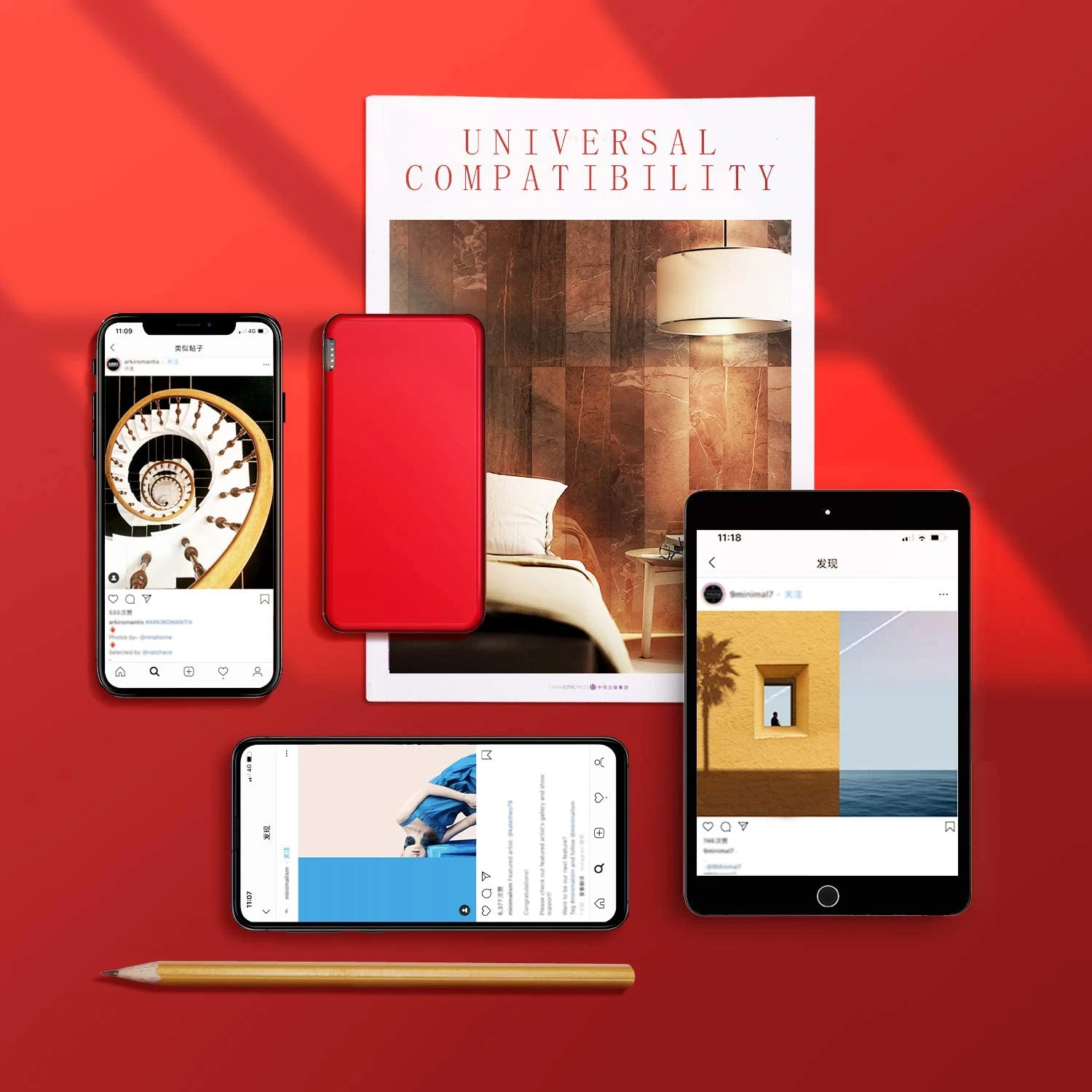 Batterie Externe 10000mAh Rouge 6 Batterie Externe 10000mAh Rouge – Image 4