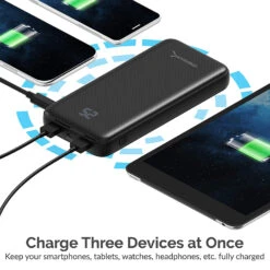 Batterie Externe Sabrent 20000 MAh -Monde Electronique Batterie externe Sabrent 20000mAh 3 appareils simultane