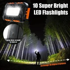 Batterie Portable Solaire 20000mAh RAVPOWER 13 Batterie Portable Solaire 20000mAh RAVPOWER -Monde Electronique Batterie externe Solaire 20000mAh Ravpower lampe de poche 10 modes