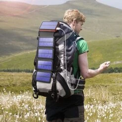 Batterie Externe Solaire 20000mAh -Monde Electronique Batterie externe Solaire 20000mAh sac a dos