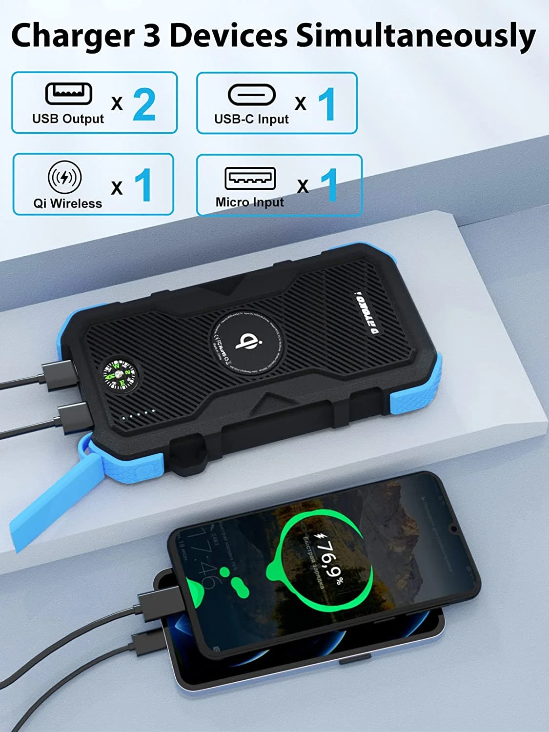 Batterie Rechargeable Solaire 5 Batterie Rechargeable Solaire – Image 3