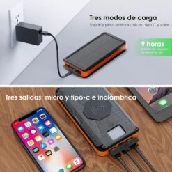 Batterie Externe Chargeur Solaire 12 Batterie Externe Chargeur Solaire -Monde Electronique Batterie externe Solaire Chargeur 3 modes de charge