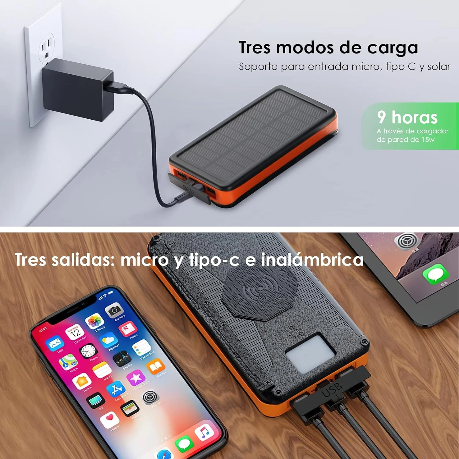 Batterie Externe Chargeur Solaire 4 Batterie Externe Chargeur Solaire – Image 2