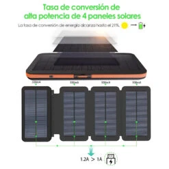 Batterie Externe Chargeur Solaire 13 Batterie Externe Chargeur Solaire -Monde Electronique Batterie externe Solaire Chargeur 4 panneaux solaires