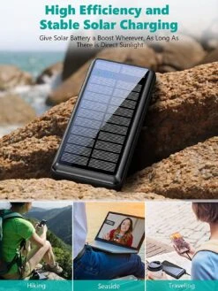 Batterie Solaire Externe 26800mAh -Monde Electronique Batterie externe Solaire Rsesun charge soleil