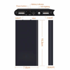 Batterie Externe Solaire Xiaomi -Monde Electronique Batterie externe Solaire Xiaomi ports et caracteristiques