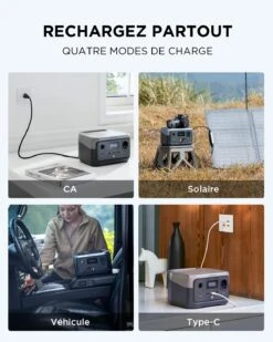 Batterie Portable Solaire Avec Prise Secteur -Monde Electronique Batterie externe Solaire pour Ordinateur Portable rechargez partout