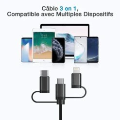 Batterie Externe USB C 30W -Monde Electronique Batterie externe USB C 30W cable multi ports