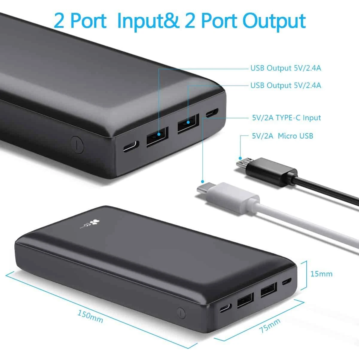 Batterie Externe USB C Lithium Ion 5 Batterie Externe USB C Lithium Ion – Image 3