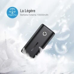 Batterie Externe 10000mAh Ultra Légère -Monde Electronique Batterie externe Ultra Legere 170 grammes