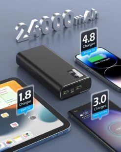 Batterie Portable Pour Téléphone 22.5W 13 Batterie Portable Pour Téléphone 22.5W -Monde Electronique Batterie externe VERBATIM 20000mAh nombre de charge