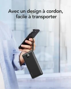 Batterie Externe Avec Câble USB-C -Monde Electronique Batterie externe avec Cable USB C design