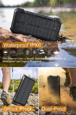 Batterie Externe Avec Panneau Solaire -Monde Electronique Batterie externe avec panneau Solaire environnements difficiles
