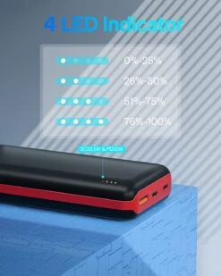 Batterie Externe De 27000 MAh PowerBank 16 Batterie Externe De 27000 MAh PowerBank -Monde Electronique Batterie externe de 27000mAh PowerBank leds