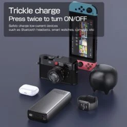 Batterie Externe De 65 Watts Rapide -Monde Electronique Batterie externe de 65W bouton on off