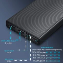 Batterie Externe 10000mAh Pour Téléphone -Monde Electronique Batterie externe pour telephone port USB