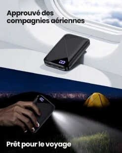 Batterie Externe 10000mAh Avec Écran -Monde Electronique Batterie externe pour veste chauffante avion
