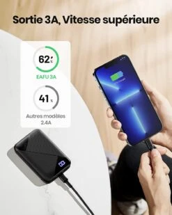 Batterie Externe 10000mAh Avec Écran -Monde Electronique Batterie externe pour veste chauffante rapide