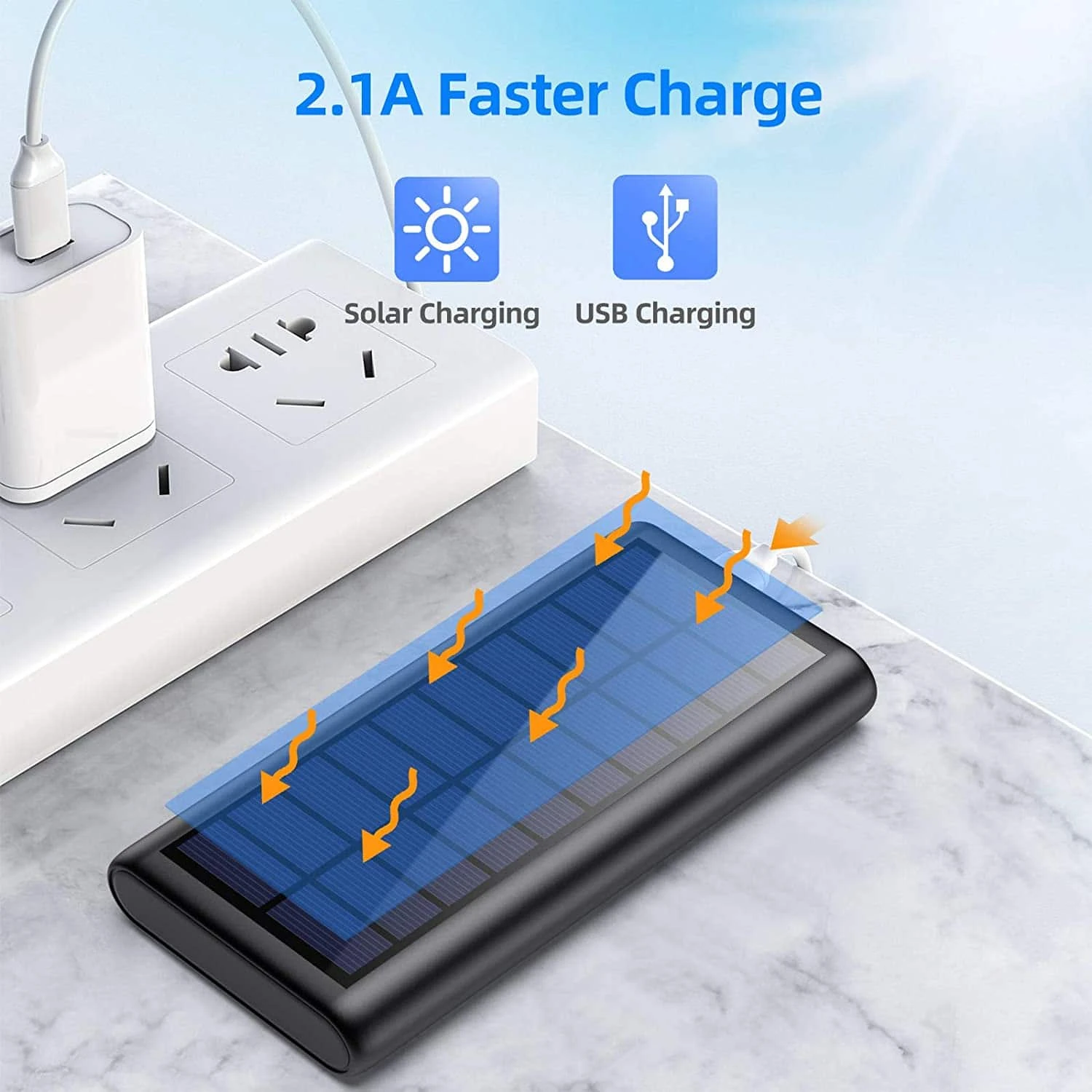 Batterie Externe Solaire Randonnée Léger 6 Batterie Externe Solaire Randonnée Léger – Image 4