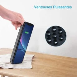 Batterie Externe Sans Fil IPhone 7 -Monde Electronique Batterie externe sans fil iPhone 7 ventouses puissantes