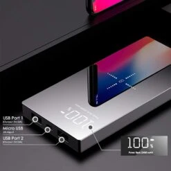 Batterie Externe Sans Fil Induction -Monde Electronique Batterie externe sans fil induction 20000mAh