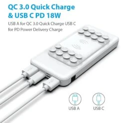 Batterie Externe Sans Fil Samsung 10A -Monde Electronique Batterie externe sans fil samsung 10A charge rapide