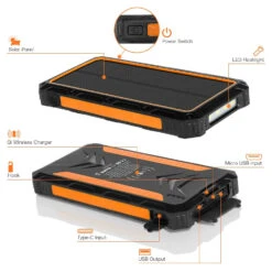 Batterie De Secours Solaire 20000mAh -Monde Electronique Batterie externe solaire 20000mAh Sendowtek caracteristiques
