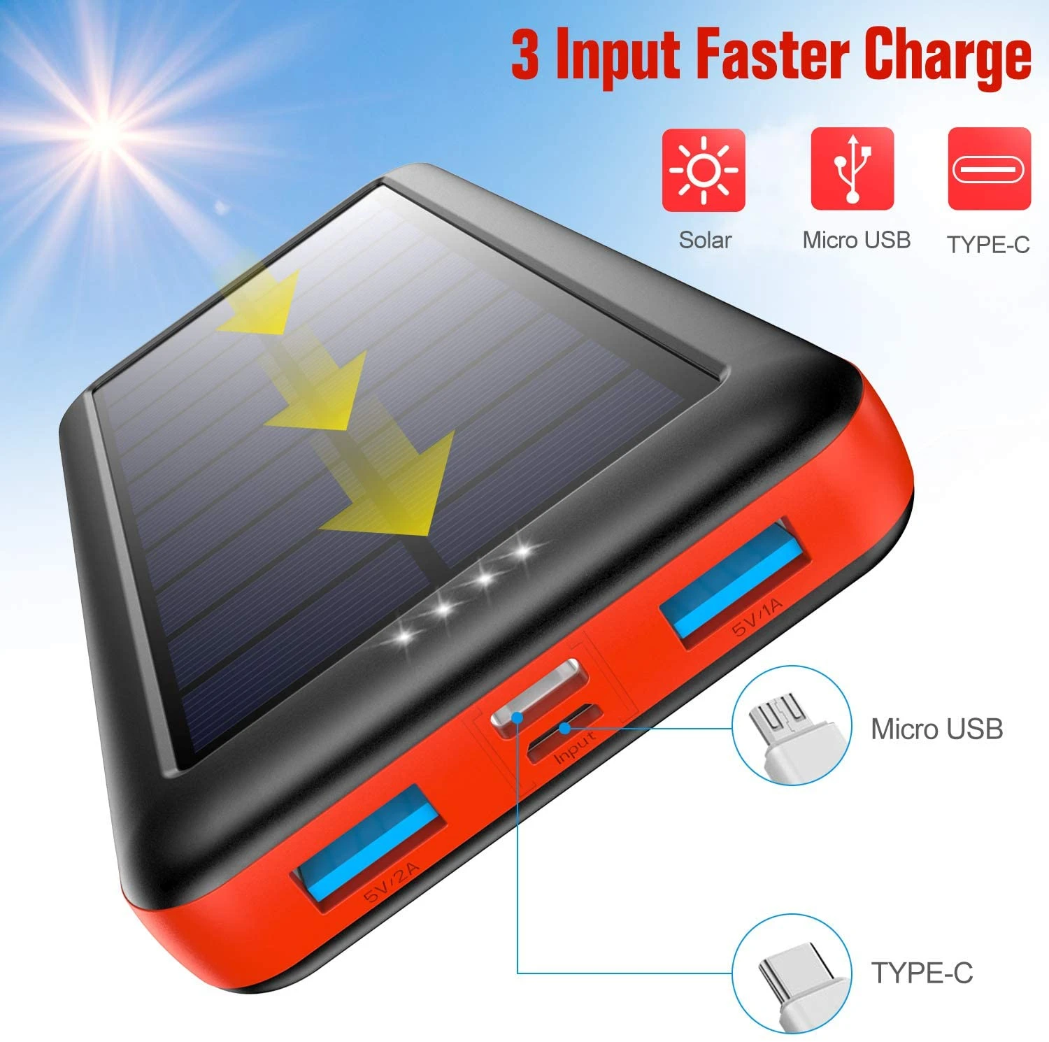 Batterie Lithium Panneau Solaire 26800mAh 5 Batterie Lithium Panneau Solaire 26800mAh – Image 3