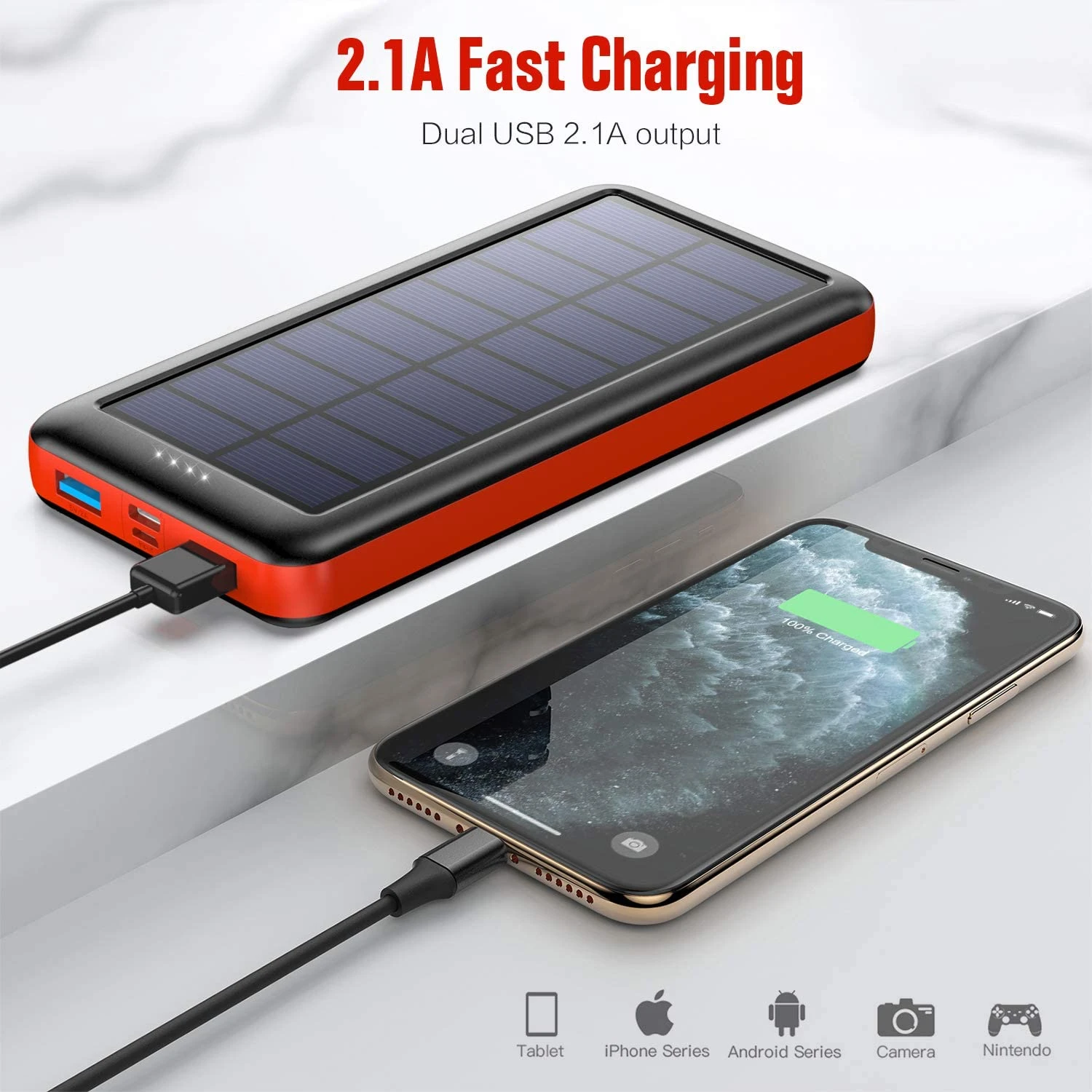 Batterie Lithium Panneau Solaire 26800mAh 4 Batterie Lithium Panneau Solaire 26800mAh – Image 2