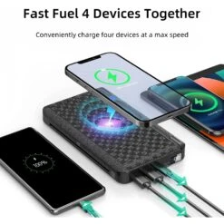 Batterie Portable Panneaux Solaires Pliables 8 Batterie Portable Panneaux Solaires Pliables -Monde Electronique Batterie externe solaire JONKUU 4 appareils en meme temps