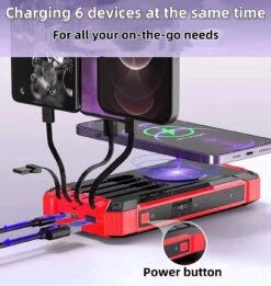 PowerBank Solaire Étanche 31200 MAh 12 PowerBank Solaire Étanche 31200 MAh -Monde Electronique Batterie externe solaire Lasuki 31200mAh charge simultanee