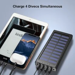 Batterie Externe Solaire SLIM 7 Batterie Externe Solaire SLIM -Monde Electronique Batterie externe solaire SLIM charge plusieurs en meme temps