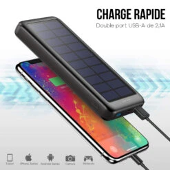 Batterie Nomade Avec Panneau Solaire -Monde Electronique Batterie externe solaire Trswyop charge rapide 1