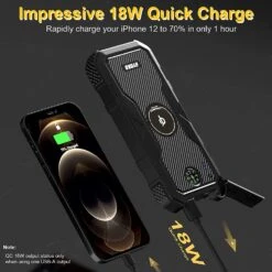 Batterie Externe Solaire étanche -Monde Electronique Batterie externe solaire etanche 18w charge rapide