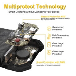 Batterie Externe Solaire étanche -Monde Electronique Batterie externe solaire etanche multiprotection
